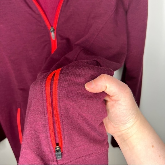 Under Armour Crimson Coral Full Zip Up Hooded Sweatshirt Athletic Jacket Small - Picture 5 of 15